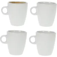 COSY&TRENDY Cosy & trendy Koffiekopjes / bekers - 4x - wit - 190 ml - Keramiek - glans finish