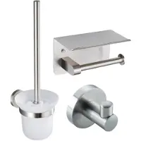 FortiFura Calvi - toiletrolhouder - met plateau - Geborsteld RVS PVD (RVS) SW1183054/SW639927/SW639930