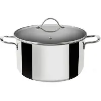 Supreme Roestvrij Staal Inductiepan Met Glazen Deksel 24 Cm