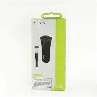 Muvit 2 Usb Ports Micro Usb Cable Pack 1m 4a Autolader