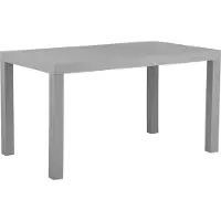 Beliani FOSSANO - Tuintafel - Lichtgrijs - 80x140 cm - Synthetisch materiaal