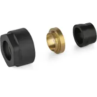 Plieger Koppelingen koper valvola 3/4" 15 mm mat zwart