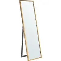 Beliani TORCY - Staande spiegel - Goud - Synthetisch materiaal