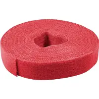 Value 25.99.5253 Klittenband Om te bundelen Lusdeel, Haak- en lusdeel, Haakdeel (l x b) 25 m x 10 mm Rood 25 m