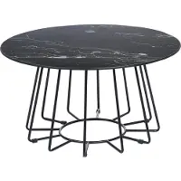Beliani BERNIE - Salontafel - Zwart - Veiligheidsglas