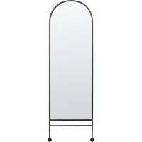 Beliani JARNAGES - Wandspiegel - Zwart - 45 x 145 cm - Ijzer