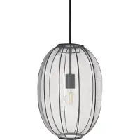 Beliani PADAMO - Hanglamp - Zwart - Nylon