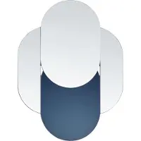 Beliani CHAILLON - Wandspiegel - Blauw - Glas