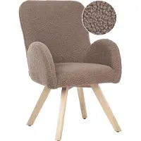 Beliani BJARN - Fauteuil - Bruin - Bouclé