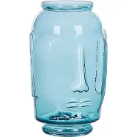 Beliani SAMBAR - Bloemenvaas - Blauw - Glas