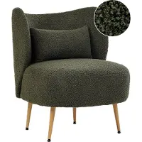 Beliani OTSBY II - Fauteuil - Donkergroen - Bouclé