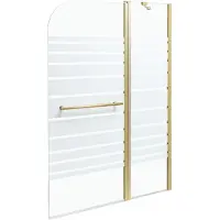 Beliani TUAPI - Douchescherm - Goud - 140 x 100 cm - Veiligheidsglas