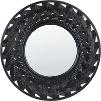 Beliani TIERGA - Decoratieve Spiegel-Zwart-Synthetisch materiaal