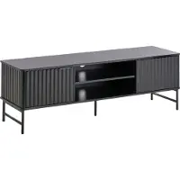 Beliani GLASTONBURY - TV-meubel - Zwart - 140 x 40 cm - MDF