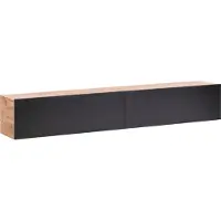 Beliani GLADSTONE - Wand TV-meubel - Zwart/Bruin - 180 cm - Vezelplaat
