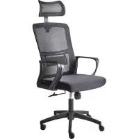 Beliani MONARCH - Bureaustoel - Zwart - Stof