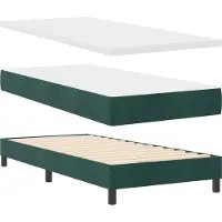 vidaXL Boxspring bed met hoofdeinde Donkergroen 190 x 90 cm Fluweel