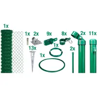 Alberts Draadgaasafrastering Hoogte: 80-200 cm, totale lengte: 15-25 m, met grondbussen (set)