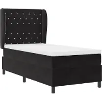 vidaXL Boxspring bed met matras Zwart 190 x 90 cm Fluweel