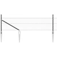 vidaXL zeshoekig gaasgek met palen 100 x 0,8 m PVC-Coated Staal Grijs