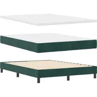 vidaXL Boxspring bed met hoofdeinde Donkergroen 190 x 140 cm Fluweel