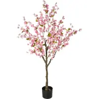 Beliani CHERRY TREE - Kunstplant - Roze - 152 cm - Synthetisch materiaal