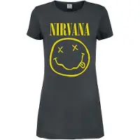 Nirvana Mini-jurk - Amplified Collection - Logo - S - voor Vrouwen - actraciet - Maat S