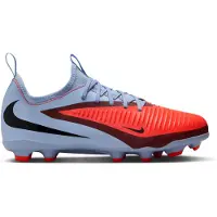 Nike Phantom 6 Low Academy Gras / Kunstgras Voetbalschoenen (MG) Kids Lichtblauw Felrood Zwart