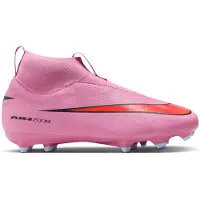 Nike Zoom Mercurial Superfly 10 Academy Gras / Kunstgras Voetbalschoenen (MG) Kids Roze Felrood Lichtblauw