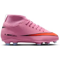 Nike Mercurial Superfly 10 Club Gras / Kunstgras Voetbalschoenen (MG) Kids Roze Felrood Lichtblauw