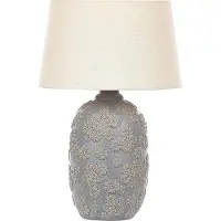 Beliani Tafellamp, Tafellamp grijs / beige 46 cm kegelvorm FERREY