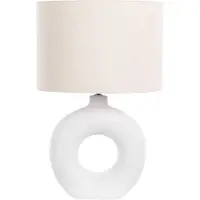 Beliani Tafellamp, Tafellamp wit 58 cm Trommelvorm VENTA
