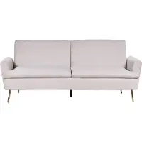 Beliani VETTRE - Slaapbank 3-zits - Beige - Fluweel