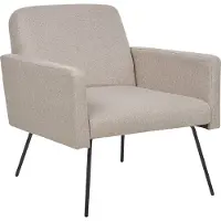 Beliani NARKEN - Fauteuil - Beige - Polyester