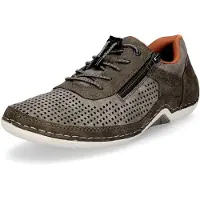 Rieker herenschoen slip-on bruin grijs