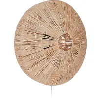 Beliani LUMUT - Wandlamp - Naturel - Stro
