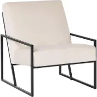 Beliani DELARY - Fauteuil - Lichtbeige - Fluweel