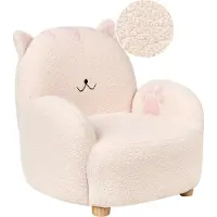 Beliani ZOAR - Kinderfauteuil - Off-white - Bouclé