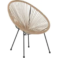 Beliani ACAPULCO - Tuinstoel - Natuurlijk - PE rotan