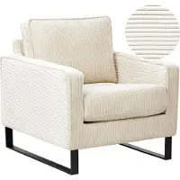 Beliani VIND - Fauteuil - Lichtbeige - Corduroy