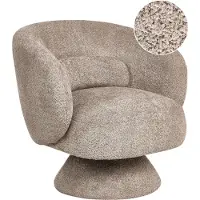 Beliani LIEKSA - Fauteuil - Beige - Bouclé