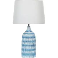 Beliani Tafellamp, Valgomoji lempa Beliani Lampa valgomoji keraminė mėlyna DŽORDŽINA