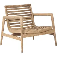 MUST Living Lounge Chair Ray ,74x80x72 cm, rustic teakwood
