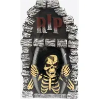 Partyline Deco Grafsteen RIP | 56cm met licht en bewegend hoofd