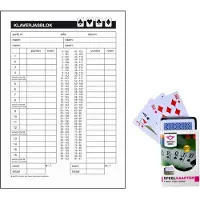 Engelhart Klaverjas scoreblok met speelkaarten - A5 - 50 vellen - klaverjassen spel