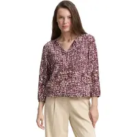 Tom Tailor Blouse oudroze / donkerrood / offwhite