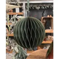 HBX natural living Kerstbal papier 15cm Groen