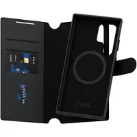 CARE by PanzerGlass CARE by Tango 2 in 1 Wallet Case geschikt voor MagSafe geschikt voor Samsung Galaxy S24 Ultra - Black