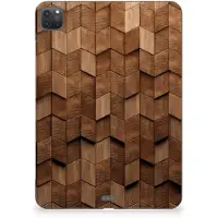 B2Ctelecom Silicone Tablet Hoes voor iPad Pro 11 (2024) Wooden Cubes
