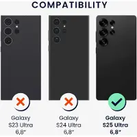 Kwmobile back cover voor smartphone - geschikt voor Samsung Galaxy S25 Ultra - 1x beschermhoesje van kunststof - In zwart